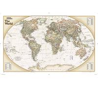 National Geographic Maps: World Explorer Executive Wall Map - Antique Style - 81 x 51 cm - Front Lamination