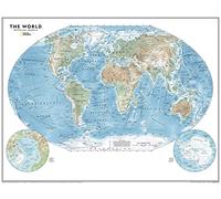 National Geographic Maps: World Physical Wall Map - Compact - 54 x 41 cm