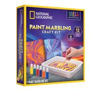 National Geographic Marbling Paint Kit for Kids - Create 12 Sheets of Marble Art with Paints & Water, Painting Arts and Crafts Kit (Amazon Exclusive)