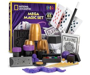 NATIONAL GEOGRAPHIC Mega Magic Set - 65 Magic Tricks for Kids to Perform with Step-by-Step Video Instructions Provided by a Professional Magician