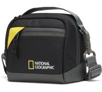 National Geographic, Camera Pouch for Compact CSC, Action- 360 Cameras, or Small Accessories, Integrated Belt Loop, Detachable Strap, Ultra-Lightweight, NG E1 2350, Black [Amazon Exclusive]