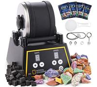 National Geographic Professional Rock Tumbler Kit- Rock Polisher for Kids and Adults, Complete Rock Tumbler Kit with Durable Tumbler, Rocks, Grit, and Our New GemFoam Polisher, A Great STEM Hobby