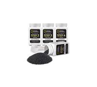 NATIONAL GEOGRAPHIC Rock Tumbler Grit and Polish Refill Kit - Tumbling Grit Media, Polish Up to 9 kg of Rocks, Works with any Rock Tumbler Machine or