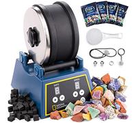 National Geographic Rock Tumbler Kit - 1.36 kg Extra Large Capacity Barrel with 3-Speed Motor & 9-Day Timer, Includes Rocks for Tumbling & Rock Polisher Grit, Rock Tumbler Machine for Adults and Kids