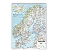 National Geographic: Scandinavia Wall Map - 22 x 28 inches - Paper Rolled