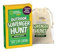 National Geographic Scavenger Hunt: Animal Traits - Activity Game - 4+ - 58 Animal Cards, 1 Rule Card, 1 Cloth Bag
