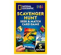 NATIONAL GEOGRAPHIC Scavenger Hunt for Kids Card Game - Seek & Match Objects from 40 Jumbo-Sized Cards, Camping Games, Road Trip Activities for Kids, Car Game, Outdoor Activities