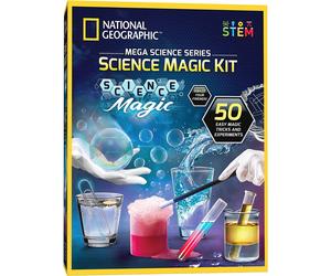 NATIONAL GEOGRAPHIC Science Magic Kit - Perform 20 Unique Science Experiments as Magic Tricks, Includes Magic Wand and Over 50...