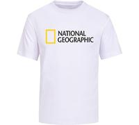 National Geographic Short Sleeve Men's T-Shirts Men's Unisex Tee Shirt White Size XL