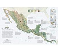 National Geographic: The Dividing Link, Mexico and Central America Wall Map - 31.25 x 20.25 inches - Paper Rolled