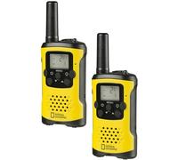 National Geographic Walkie-Talkie 9111450 Set of 2 Compact Radios with Very Long Range up to 6 km Hands-Free Function and Integrated Torch Black/Yellow