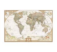 National Geographic World Executive Wall Map - Antique Style - 46 x 30.5 inches - Art Quality Print