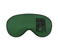 National Guard Patriotic Army American Flag Sleep Eye Mask Soft Eye Covers Blocking Lights Blindfold with Adjustable Strap for Travel Nap