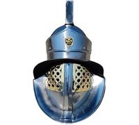 NATIONAL HANDICRAFT Medieval Larp Farbri Murmillo Gladiator Helmet Medieval Knight Crusader Fabri Armor Suit Helmet gift, Regular, Silver