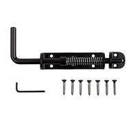 National Hardware N109-214 V1142 Spring Loaded Heavy Duty Sliding Bolt, Black, No Size