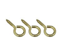 National Hardware N119-362 V2015 Screw Eyes - Solid Brass in Solid Brass, 3 Pack,#8, 1-5/8"