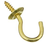National Hardware N119-644 V2021 Cup Hooks in Solid Brass, 5 Pack
