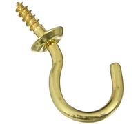 National Hardware N119-685 V2021 Cup Hooks - Solid Brass in Solid Brass, 4 Pack