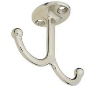 National Hardware N245-837 V165 Undershelf Coat Hooks in Nickel, 2 Pack