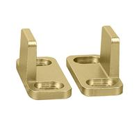 National Hardware N700-113 Interior Sliding Barn Door Hardware Double Floor Guide, 1 3/4 in, Brushed Gold