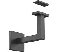 National Hardware N830-524 Reed Handrail Bracket, 1 Count (Pack of 1), Matte Black