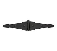 National Hardware N881-946 V847 Ornamental Strap Hinges in Black, 2 Pack, 6 inch