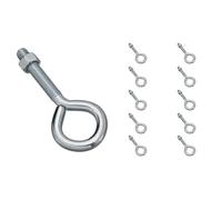 National Hardware Stanley N347-252 2160 Eye Bolt Zinc Plated, 3/8" x 4", 10 Pack
