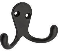 National Hardware Wall Hook for Clothes, Double Prong, Oil-Rubbed Bronze Finish, 2-Pk.