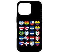 National Hispanic Heritage Month All Countries Flags Hearts Case for iPhone 16 Pro