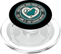 National Hug Your Cat Day June 4 Cat Lovers Retro Vintage PopSockets PopGrip for MagSafe