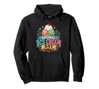 National Ice Cream Day Holiday Fun Design Adults and Kids Pullover Hoodie