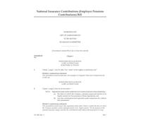 National Insurance Contributions (Employer Pensions Contributions) Bill Marshalled List of amendments to be moved in Grand Committee (House of Lords) HLB 164 I