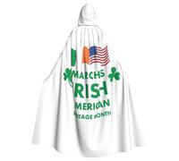 National Irish-American Heritage Month Halloween Witch Cloak Unisex Hooded Cloak For Festive Party Costume