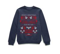 National Lampoon Merry Christmas Knit Christmas Jumper - Navy - S