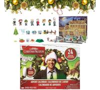 National Lampoon's Christmas Vacation Advent Calendar 2024, 24 Day Christmas Advent Calendar with 24 Gifts, Christmas Vacation Figures & Accessories, Christmas Countdown Calendar Gift for Kids (B)