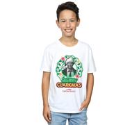 National Lampoon's Christmas Vacation Boy's Greyscale Clarkmas T-Shirt in White | Size: 5-6 Years National Lampoon's Christmas Vacation White 5-6 Years