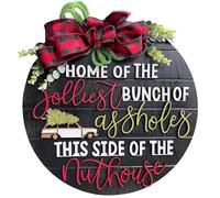 National Lampoon's Christmas Vacation Decoration, Christmas Wreath Decoration for Front Door, Outdoor Christmas Decorations Indoor Clearance (Black)
