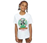 National Lampoon's Christmas Vacation Girl's Greyscale Clarkmas Cotton T-Shirt in White | Size: 9 Years National Lampoon's Christmas Vacation White 9 Years