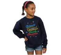 National Lampoon's Christmas Vacation Girl's Griswold Family Christmas Sweatshirt in Navy | Size: 12-13 Years National Lampoon's Christmas Vacation Navy 12-13 Years