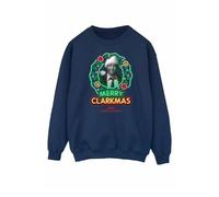 National Lampoon's Christmas Vacation Men's Greyscale Clarkmas Sweatshirt Large Navy Blue