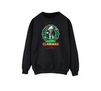 National Lampoon's Christmas Vacation Men's Greyscale Clarkmas Sweatshirt X-Large Black