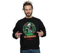 National Lampoon's Christmas Vacation Men's Greyscale Clarkmas Sweatshirt XX-Large Black