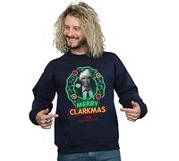 National Lampoon's Christmas Vacation Men's Greyscale Clarkmas Sweatshirt XXX-Large Navy Blue
