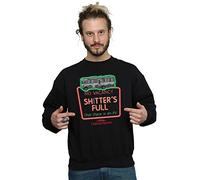 National Lampoon's Christmas Vacation Men's Greyscale No Vacancy Sweatshirt Medium Black