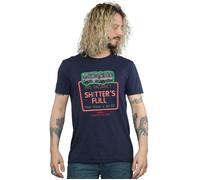 National Lampoon's Christmas Vacation Men's Greyscale No Vacancy T-Shirt in Navy | Size: Small National Lampoon's Christmas Vacation Navy S