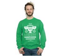 National Lampoon's Christmas Vacation Men's Merry Christmoose Sweatshirt in Green | Size: Large National Lampoon's Christmas Vacation Green L