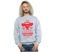 National Lampoon's Christmas Vacation Men's Merry Christmoose Sweatshirt in Grey | Size: Small National Lampoon's Christmas Vacation Grey S