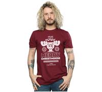 National Lampoon's Christmas Vacation Men's Merry Christmoose T-Shirt in Burgundy | Size: Medium National Lampoon's Christmas Vacation Burgundy M