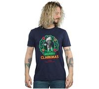 National Lampoon's Christmas Vacation Men's Merry Clarkmas Clark Griswold T-Shirt in Navy | Size: Medium National Lampoon's Christmas Vacation Navy M