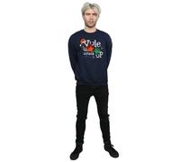 National Lampoon's Christmas Vacation Men's Yule Crack Me Up Sweatshirt in Navy | Size: 3XL National Lampoon's Christmas Vacation Navy 3XL